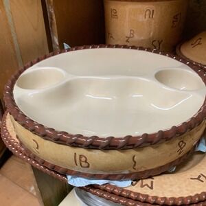 Montana Lifestyles Western Cattle Brand Chip and Dip Serving Tray 12" Branded